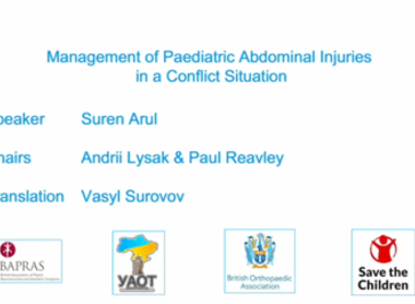 Management of paediatric abdominal injuries in a conflict situation image