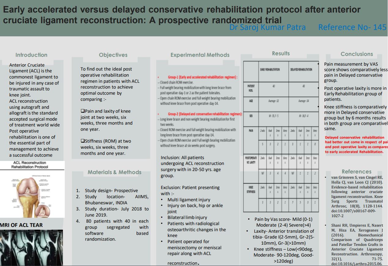 145-Early accelerated versus delayed conservative rehabilitation protocol after anterior cruciate ligament reconstruction.JPG