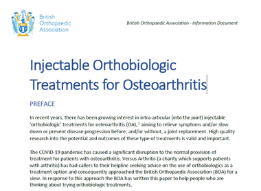 Injectable Orthobiologic Treatments for Osteoarthritis image