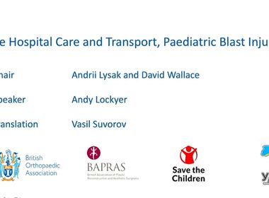 Pre hospital care and transport, paediatric blast injury image