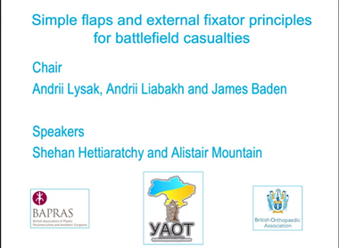 Simple flaps and external fixator principles for battlefield casualties image