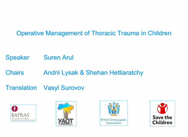 Operative management of thoracic trauma in children image
