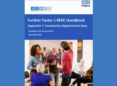 Updated community MSK handbook shares good practice for establishing Community Appointment Days (CADs) image