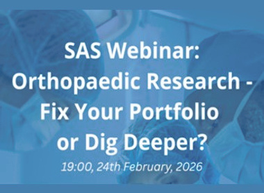 SAS Webinar: Orthopaedic Research - Fix Your Portfolio or Dig Deeper? image