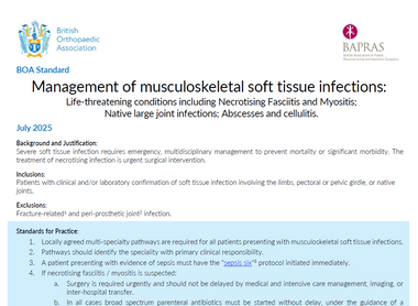 BOASt - Management of musculoskeletal soft tissue infections image