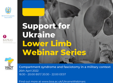 Support for Ukraine - Lower limb webinar series image