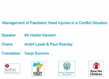 Management of paediatric head injuries in a conflict situation image