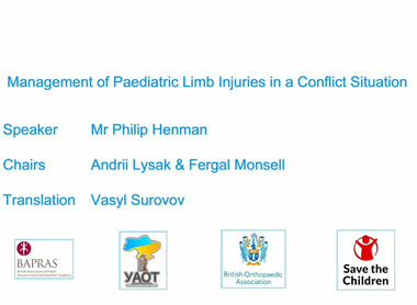 Management of paediatric limb injuries in a conflict situation image