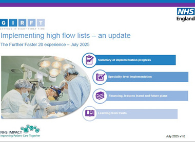 Implementing high flow lists – An update (GIRFT, July 2025) image